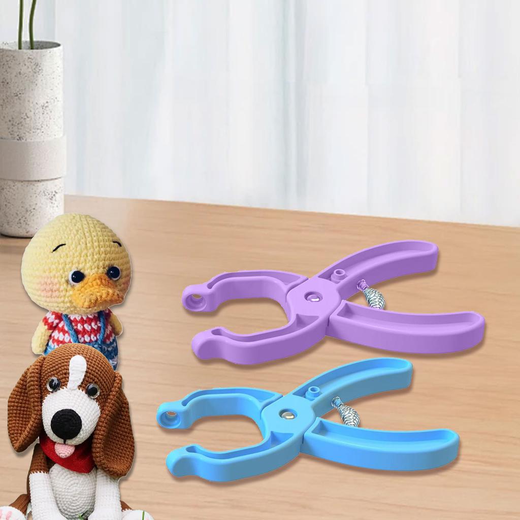 Safety Eye Tool Auxiliary Tool for Attaching Safety Eyes Ergonomic Handle Safety Eye Crochet Tool for Crocheting Project