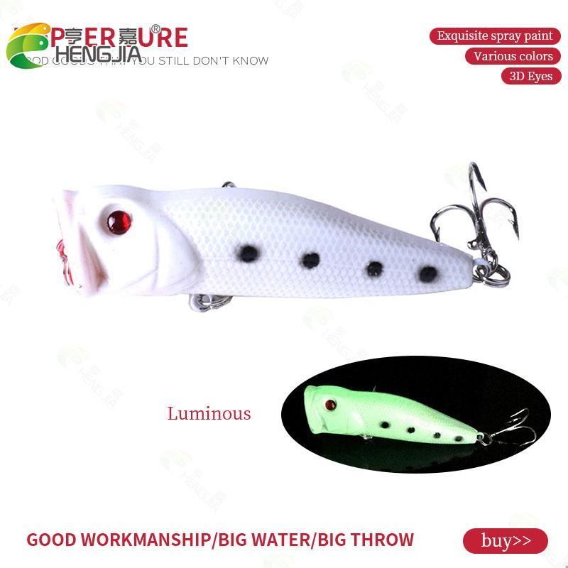 Рыболовные приманки-попперы 7,5 см-10G-6 # Topwater, твердая наживка, искусственные воблеры, пластиковые рыболовные снасти Pesca, тройные крючки