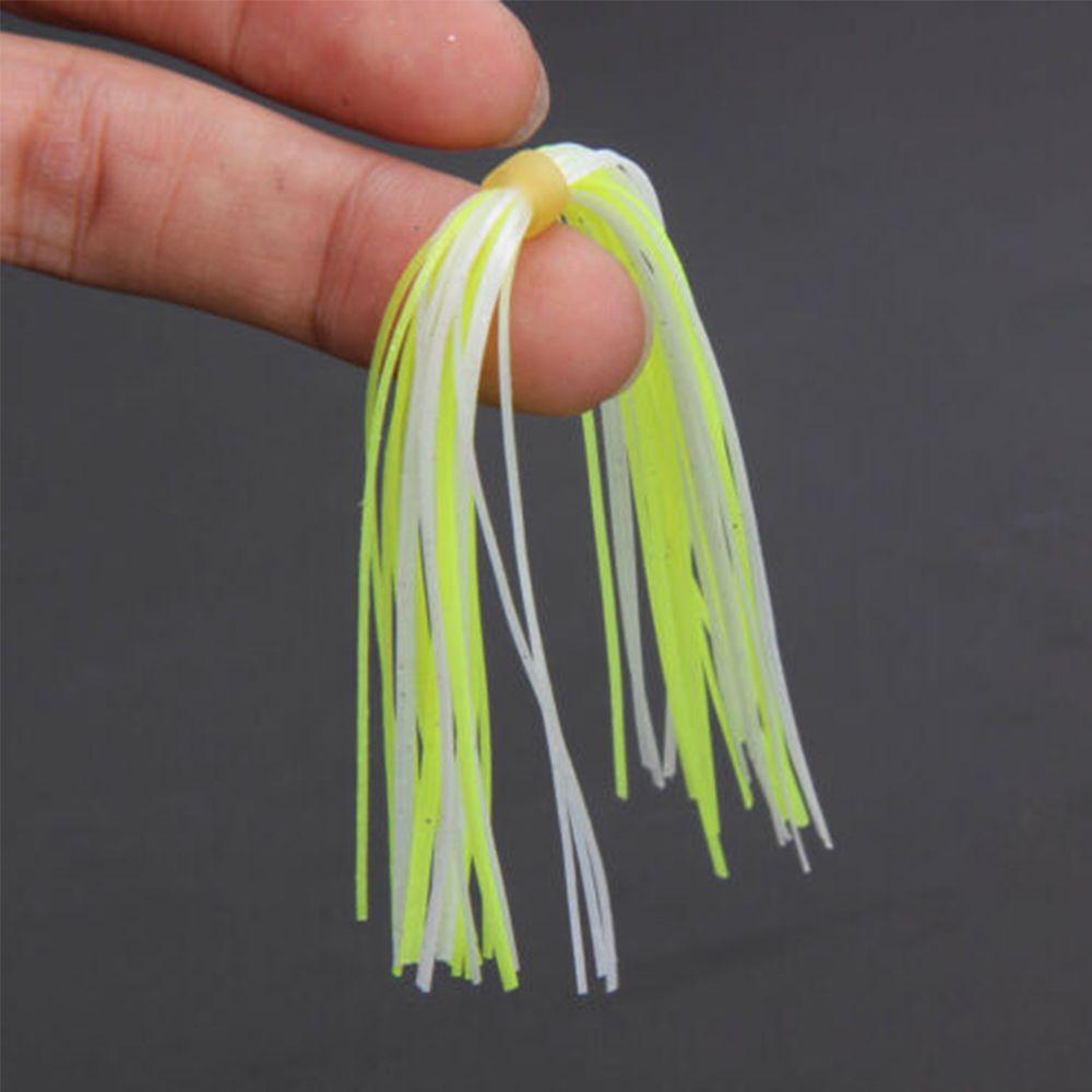 Artificial Lifelike Jig Bait Silicone Skirts Soft Fishing Lures Beard Windless Rubber Squid
