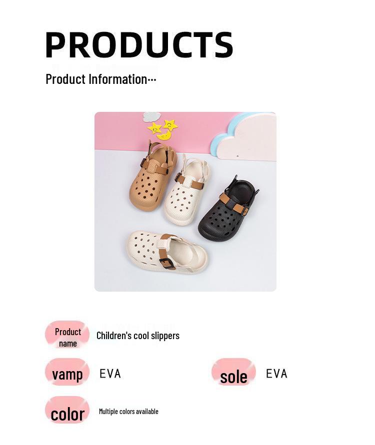 Новые летние детские сандалии Birkenstock: Дышащие, нескользящие, с застежкой-липучкой, перфорированные, подходят для детского сада и школы.