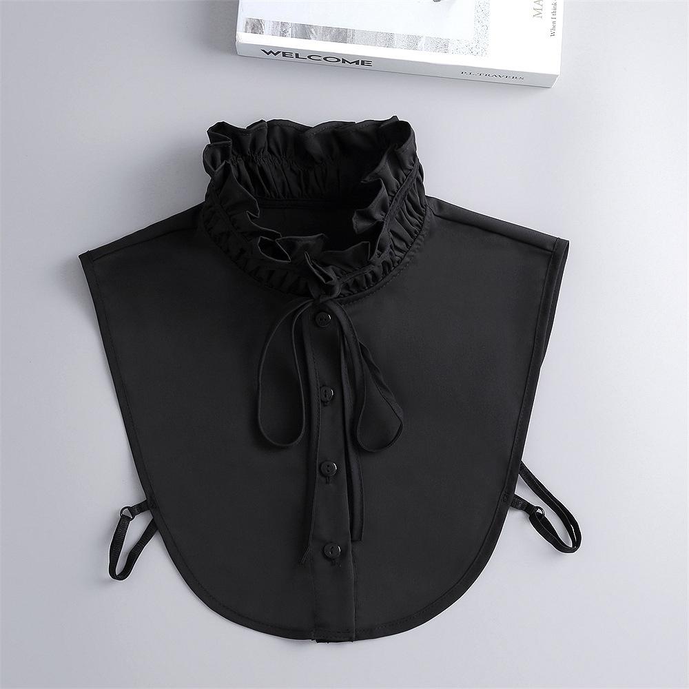 2023 Shirt Fake Collar Lace Black White Shirt Detachable Collar Suit Men Female Shirt Lapel Top Summer Thin Cool Fake Collar