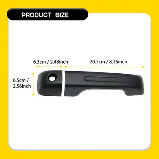 For -2025 Dodge Ram 1500 Crew Cab 4PCS Matte Black Door Handle Cover Caps OE