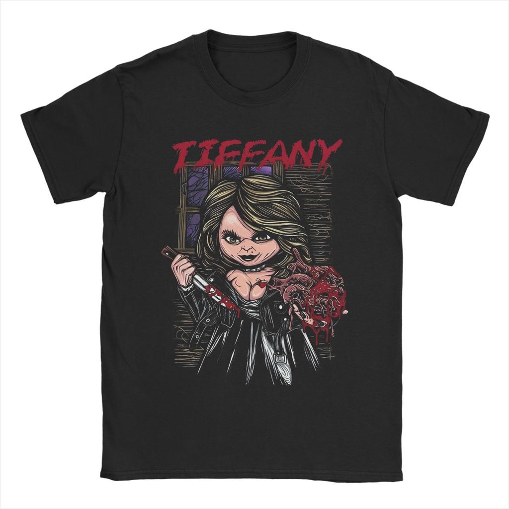Halloween Chucky Horror Movie T-Shirts for Men Funny Cotton Tees Crew Neck Short Sleeve T Shirts Printed Clothes