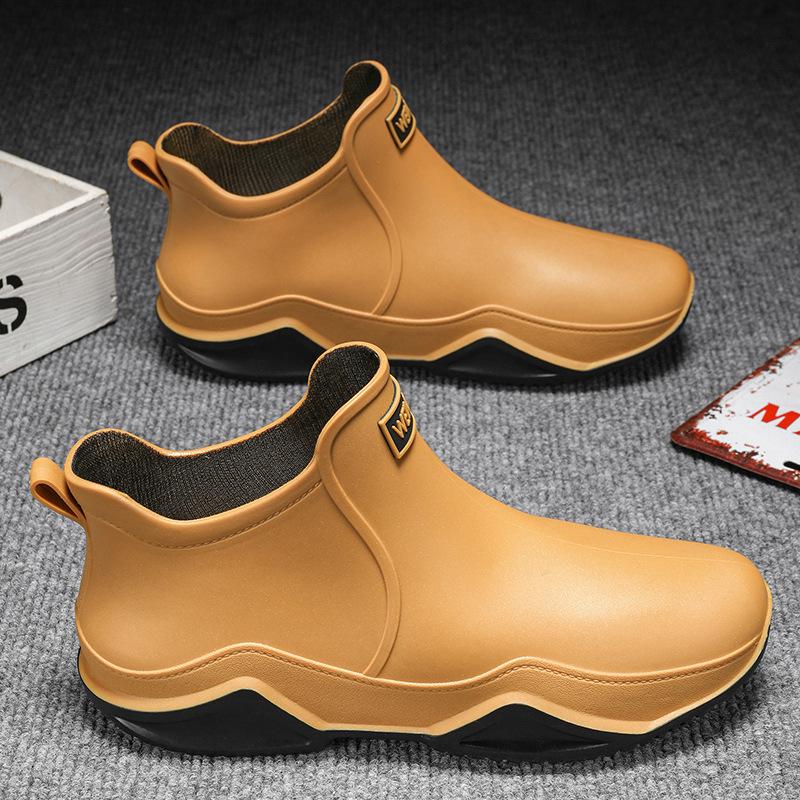 Мода Модные Мужские Женские Ботильоны Резиновые Сапоги Мужские Нескользящие Износостойкие Водонепроницаемые Ботинки Рабочие Ботинки Подходят для Дождливого Снежного Дня