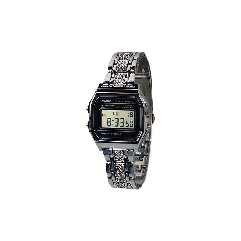 Casio Индивидуальные часы модифицированная серия серебристый полимерный корпус классические ретро маленькие квадратные часы модный тренд жизнь A158WA-1(Watch5-GaiZhuang-GeTeBoGuang)