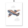 Balloon Airplane Helicopter Fighter Cartoon Wall Art Canvas Painting Nordic Posters And Prints Pictures For Baby Kids Room Decor