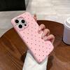 Polka Dot Leather Texture Full Coverage Soft Shell Case for iPhone 12/13/15/16 Pro/Max