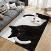 1 шт., милый напольный коврик с рисунком кошки, современный кухонный полиэстеровый ковер, нескользящий, цветной, для дома, ванной комнаты, спальни, гостиной, декора