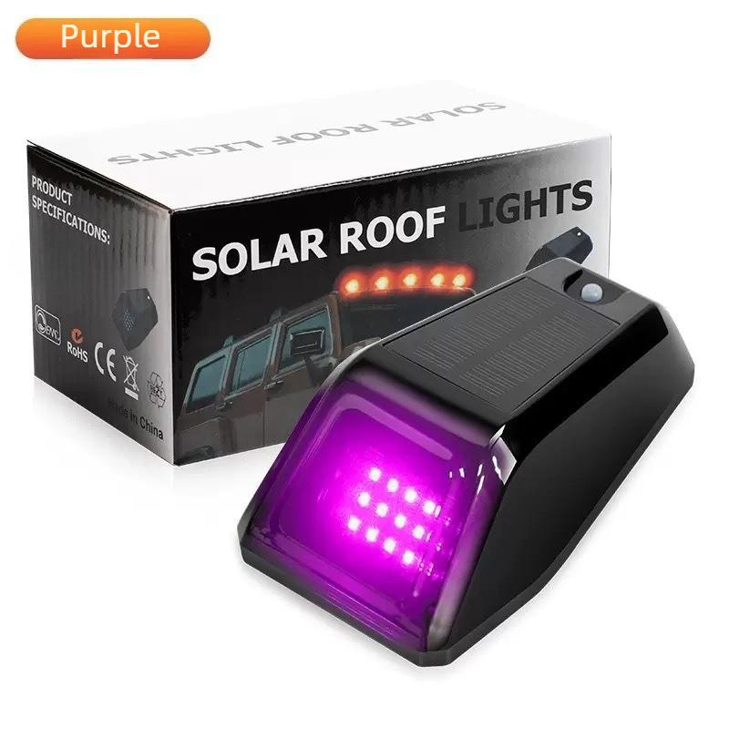 For Pickup Trucks SUV Motorcycles LED Solar Powered Cab Lights Punch-Free Wireless Truck Roof Lights Truck Pickup Warning Light