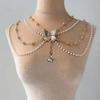 Korean Style Y2k Waistband Elegant Sexy Body Chain Luxury Multilayer Pearl Waist Chain  Women