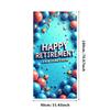 Retirement Banner Festive Retirement Photo Props Celebration Supplies Happy Balloon Decorations For Colleague Indoor Outdoor