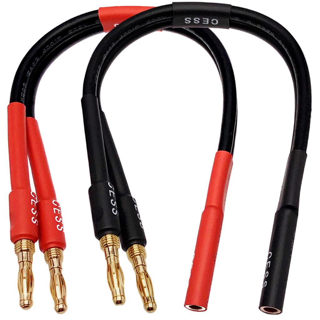 CNCESS Banana Plug Cable 2 CESS-141 Splitter, 1-inch, Outputs, 2-Pack