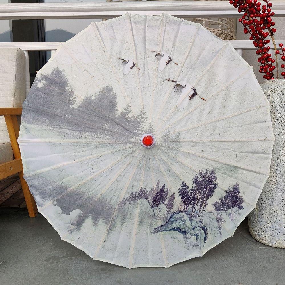 70 cm Silk Cloth Women Umbrella Chinese Style Folding Classical Oil Paper Umbrella Handheld Windproof Chinese Oil Paper Umbrella