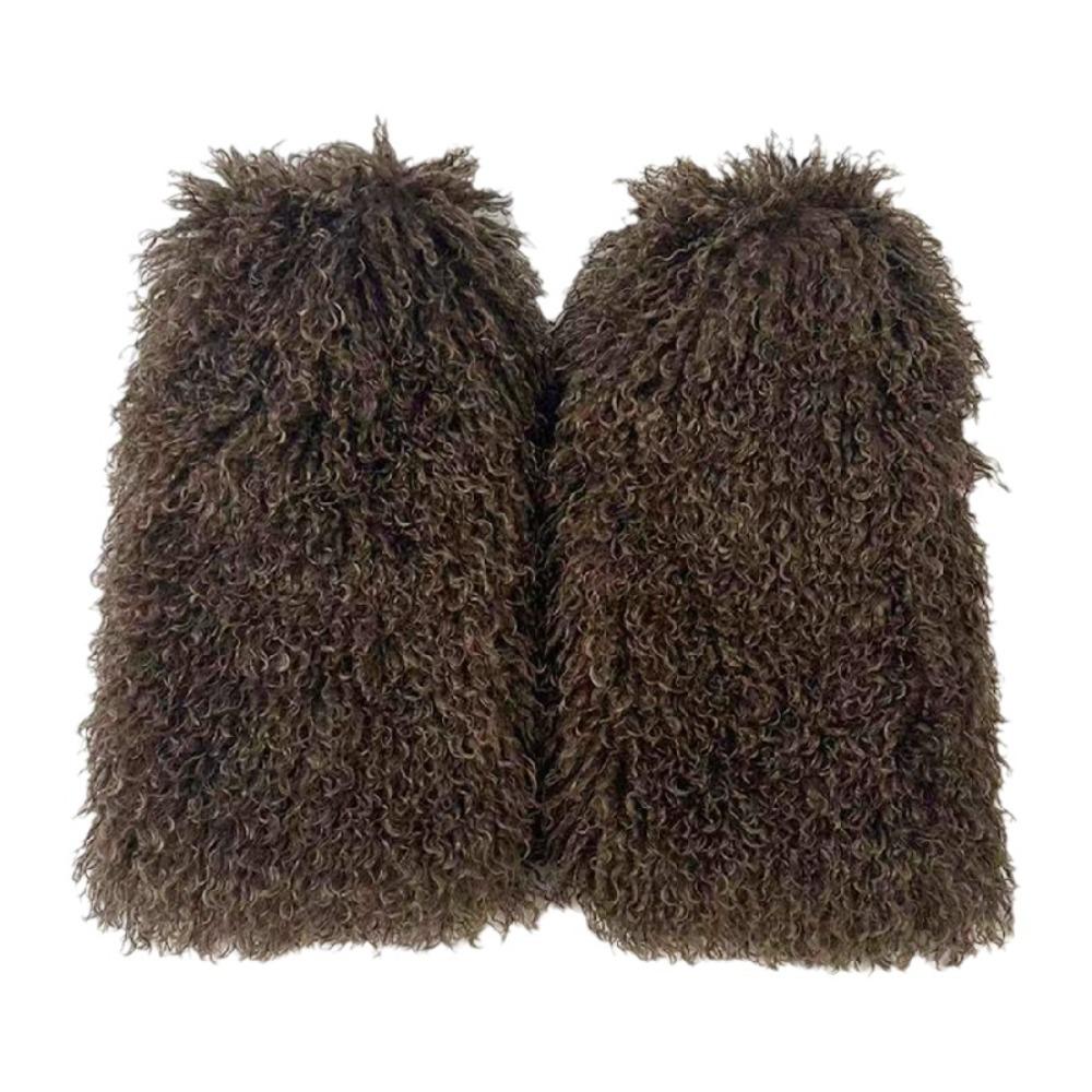 Faux Fur Curly Furry Leg Warmers 40cm Knee High Girls Socks Warm Knee Sleeve Spicy Girls