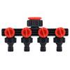 4 Way Tap Hose Connector Garden Hose Splitter Leakproof for Horticultural Agricultural Irrigation