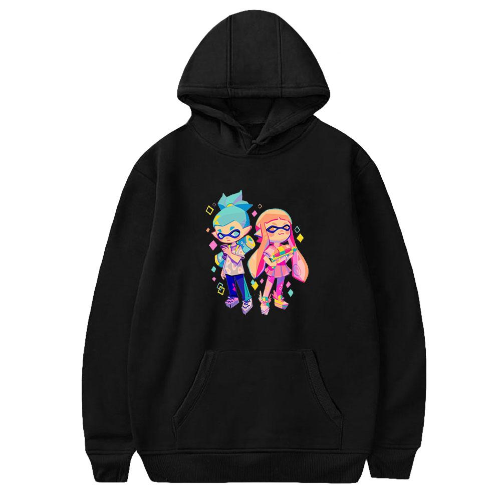 Splatoon 3 Hoodies Anime Cartoon Graffiti Shooting Game Print Streetwear Unisex Women Fashion Oversized Sweatshirts Hoodie Pullover