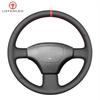 Черный искусственный кожаный чехол на руль автомобиля, сшитый вручную, нескользящий, оплетка для Toyota Land Cruiser 80 Series 1990-1997