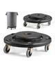 VEVOR Trash Can Dolly, Fit 20, 32, 44, 55 Gallon Containers, 2 Packs Round Trash Can Roller Base with 4 Lockable Wheels