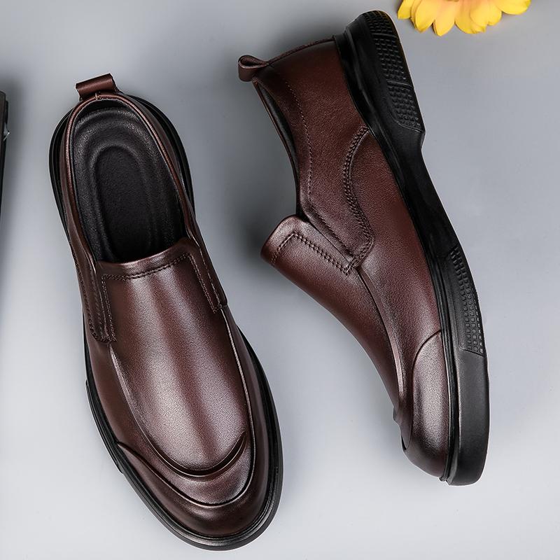 Genuine Leather Man Dress Shoes High Quality Oxfords Footwear Lace Up Mens Casual Business Shoes Luxury Brand Moccasins Loafers