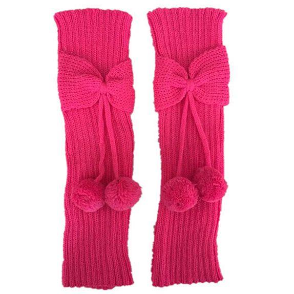 Fashion Kids Girls Bowknot Pompom Knit Leg Warmers Boot Socks Cuffs Toppers Gifts Boots Women Socks Set
