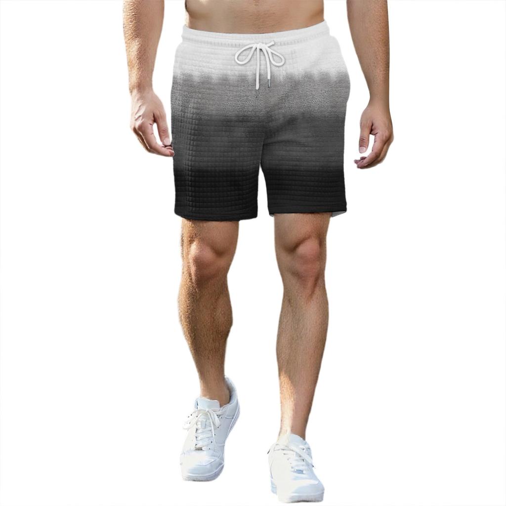 Мужские модные спортивные шорты с принтом, эластичный пояс, карманы, спортивные шорты