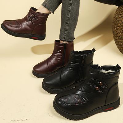 Модные женские ботильоны, зимние походные мотоботы, повседневные модные неглубокие ботинки, женская обувь на низком каблуке с высоким верхом, теплая хлопковая обувь для женщин