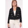 Women's Double Breasted Tweed Crop Jacket