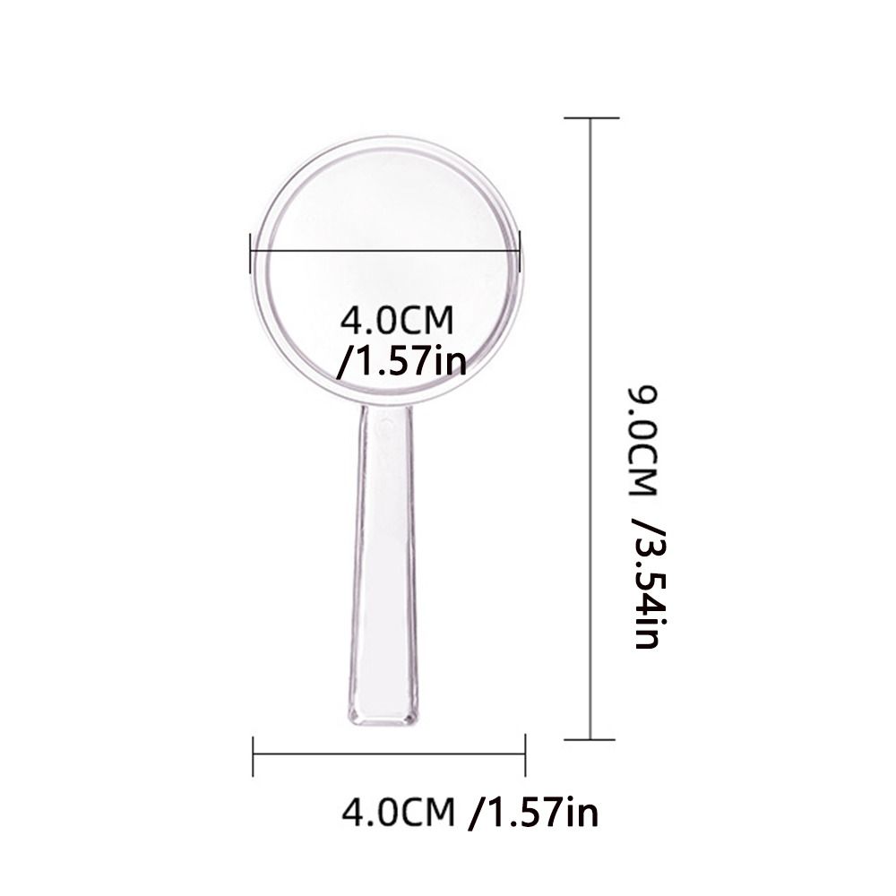 10pcs Mini Loupe Fresnel lens Transparent 3X Children's Magnifying Glass Pocket High-definition Handheld Magnifier Newspaper