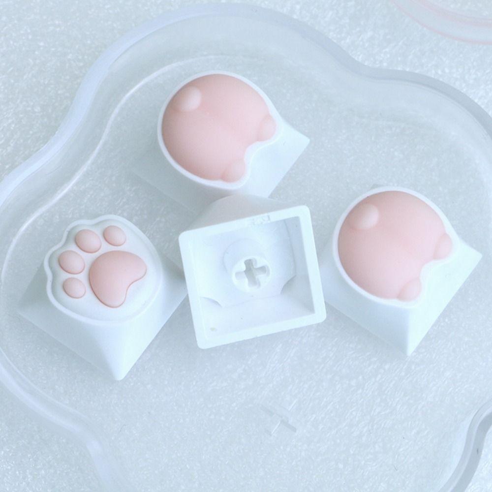 LED Cat Paws Corgi Buttock Keycap Mechanical Keyboard Key Cap Pendant Fun Gifts