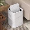 Flip Up Trash Can New Style Waste Cleaning Tools with Lid Cover Large Size Imitation Marble Pattern Storage Bin Bedroom Bathroom