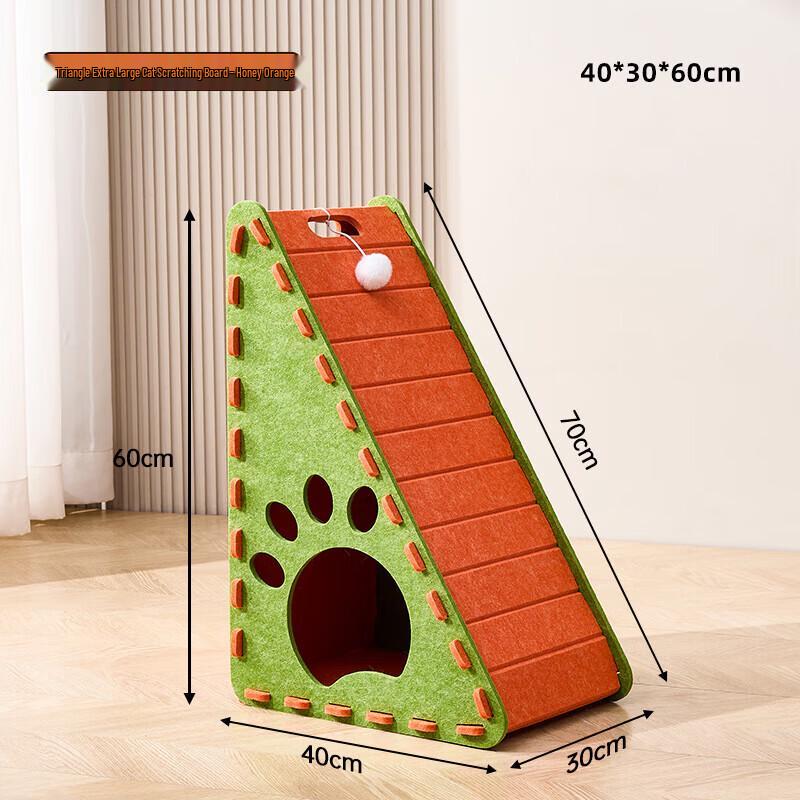 Triangular Felt Cat Scratcher & Sofa Protector