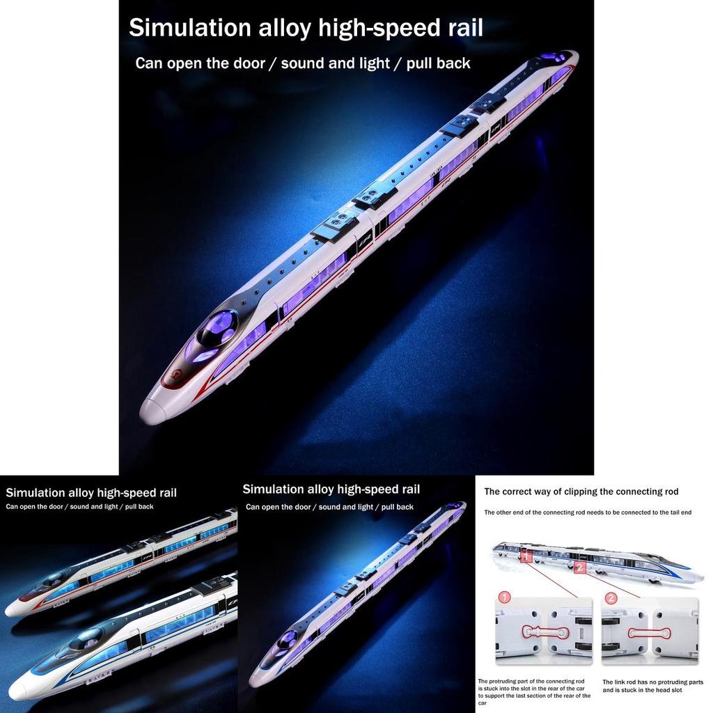 Child Simulation Sound And Light High-speed Rail Toy Alloy Model For Boys Realistic Design And Durable Material