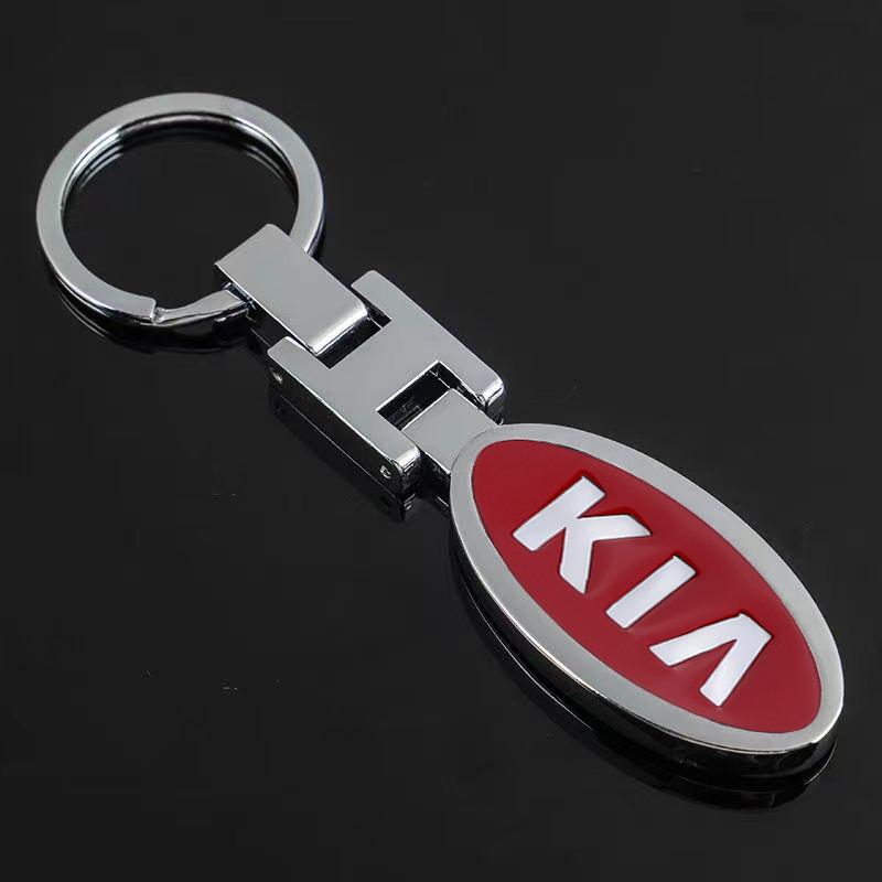 LQFH2 Zinc Alloy Car Logo Keychain 3D Decoration Keyring Accessories For KIA Soul Cadenza K5 K9 Proceed Niro Sportage EV3 Carnival