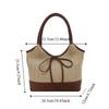 Elegant Straw Shoulder Bag Bow Tie Women's Handbag Trendy Weaving Tote Bag  Lady