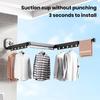 Folding Clothes Drying Rack with Suction Cup Strong Load-bearing Retractable Clothes Hanger Laundry Organizer
