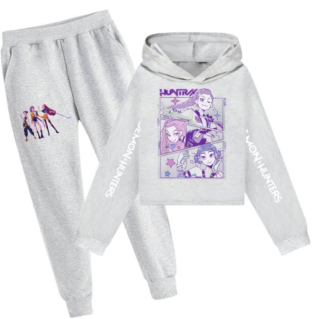 Children's Two-piece Hooded Top And Pants Long-sleeved Printed Sweatshirt Set