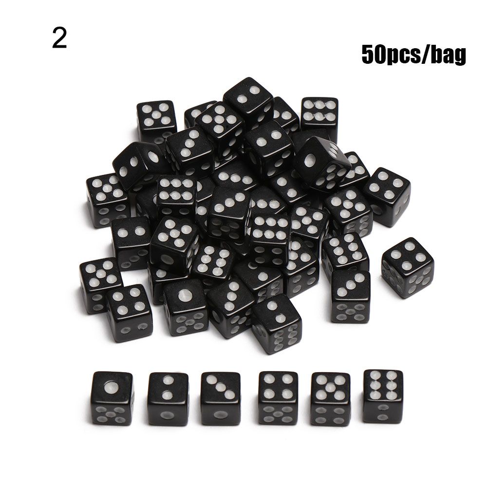 Plastic Standard Six Sided Decider Board Playing Game Gaming Drinking Dice Dices Entertainment Tool