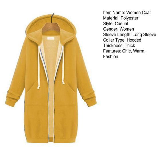 Zip Up Hoodies for Women Oversized Fleece Long Tunic Hooded Sweatshirt Fall Winter Casual Drawstring Coat with Pockets