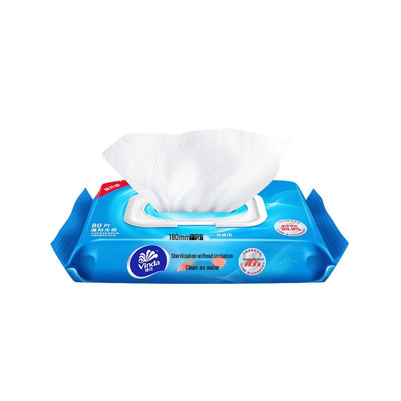 Vinda Disinfecting Pop-Up Wipes, 80-Pack with Lid, Family Size (VW1028)