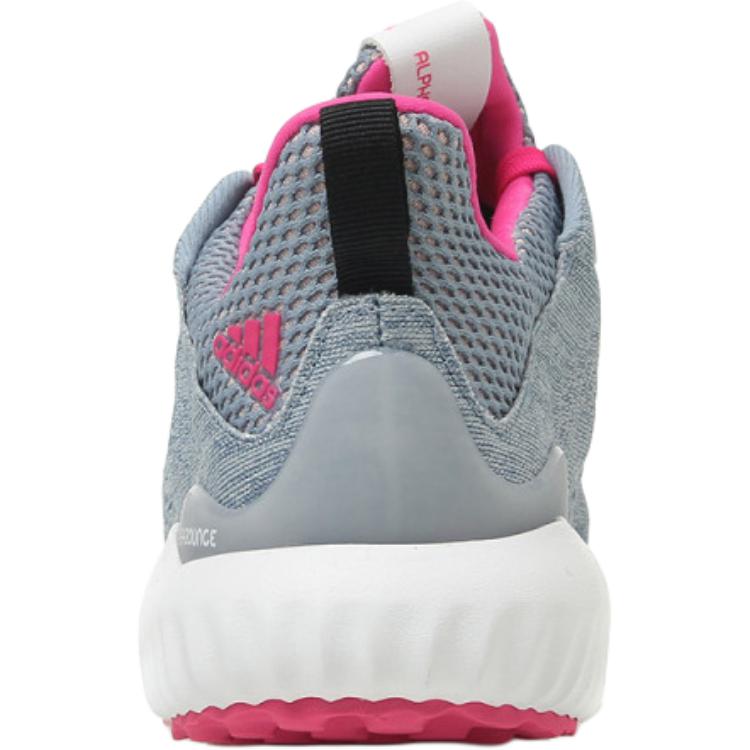 adidas Alphabounce EM J Модные Удобные Нескользящие Прочные Кроссовки с Низким Верхом для Бега Детские Кроссовки для Бега Серые BY3424