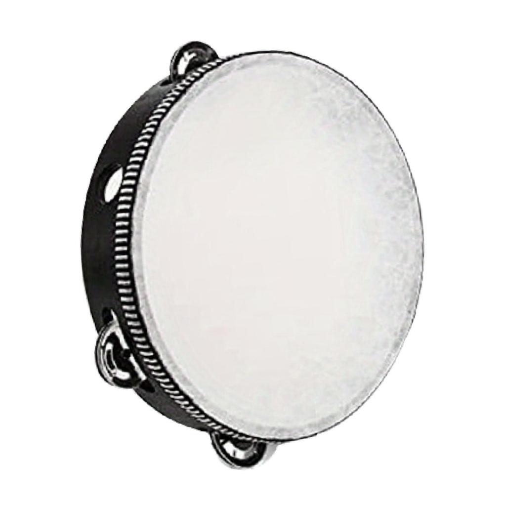 Hand Held Tambourine Drum with Metal Jingles Percussion Musical Instruments for Children Music Game Dance Educational Supplies