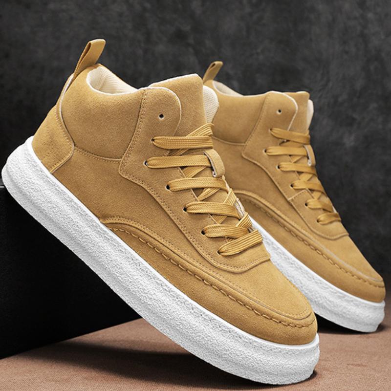 Men's Sneakers Casual Sports Shoes for Men Lightweight PU Leather Breathable Shoe Mens Flat White Tenis Shoes Zapatillas Hombre