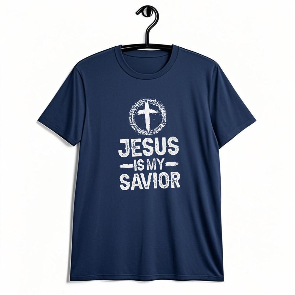 Esus Is My Savior Христианский Крест Графическая Футболка Основанная на Вере Религиозная Унисекс Футболка Летняя Футболка Унисекс В Потертом Стиле