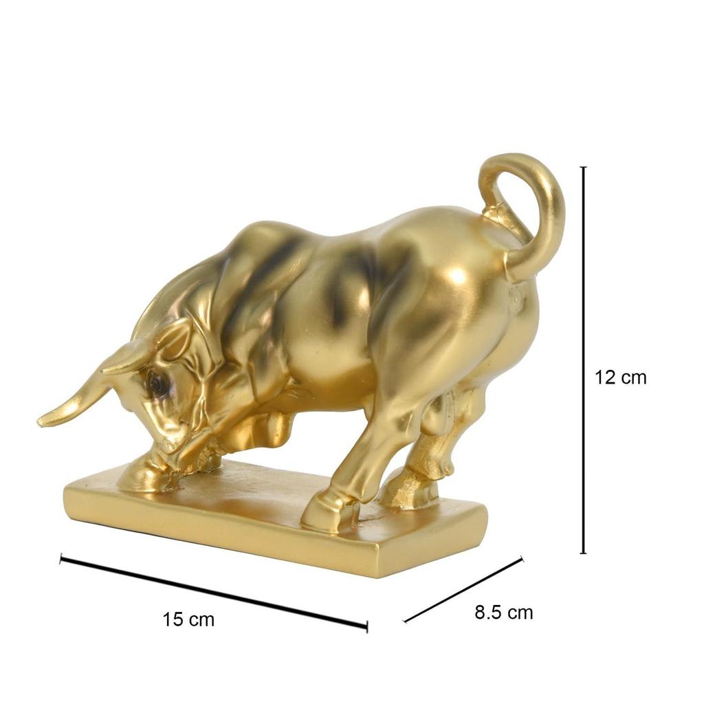 Bull Statue for Home Decor - Aesthetic Showpiece - Decorative Sculpture for Home Decor & Office Decor - 15x8.5x12 CM
