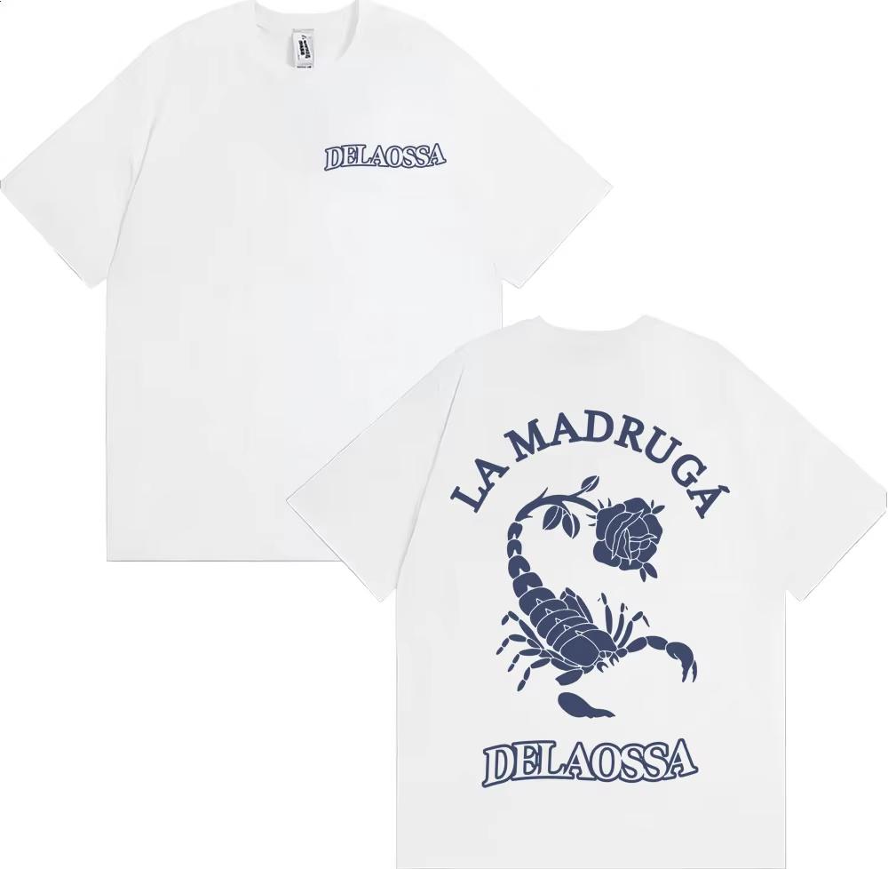 Rapper Delaossa La Madruga Tour 2026 Merch Tshirts Unisex Women Fashion Punk Hip Hop T Shirt High Quality Tshirt Tops Ins