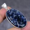 Подвеска из стерлингового серебра 925 пробы с натуральным содалитом 1,97 дюйма T2l47