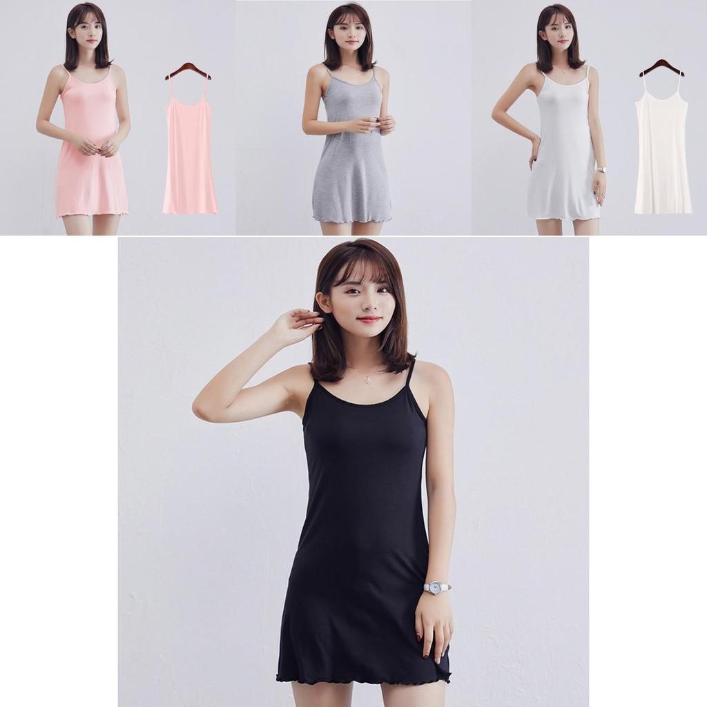 Elegant Women Tank Top Cami Mini Short Dress With Adjustable Spaghetti Straps