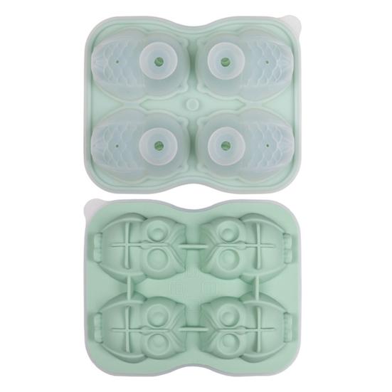 Форма для кубиков льда с воронкообразными крышками. Форма для льда в виде пингвина и совы из пищевого силикона. Изготовитель кубиков льда в виде животных.