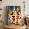 Disney Раскраска по номерам Микки и Минни в Париже Набор для рисования Домашний декор Подарок