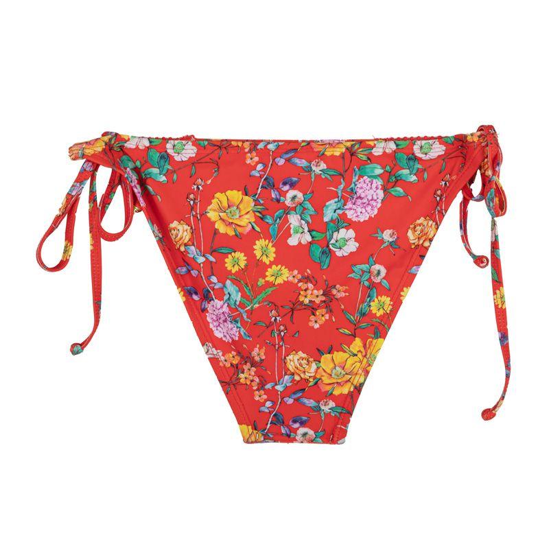 Женский купальник высокого давления из двух частей с красным цветком